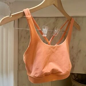 Lululemon Athletica Vibrant 🍑 Peach Sports Bra with Strappy Back